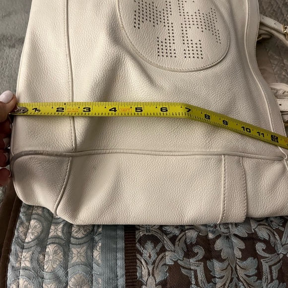 Tory Burch Ivory White Woman's Leather Shoulder Bag Handbag - Picture 13 of 15